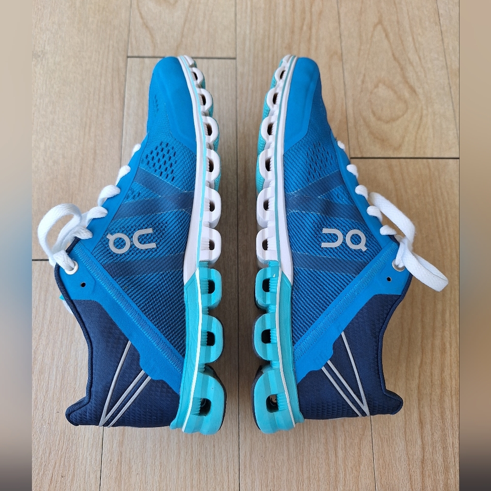 On Cloud Woman Size 7 Cloudflow Malibu Curacao Blue Running Shoes - Picture 10 of 14
